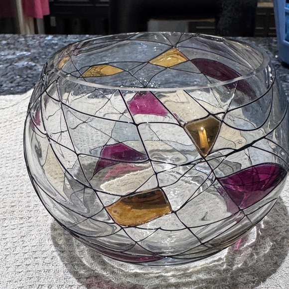 ✨Exquisite Vintage Partylite Mosaic Calypso Large Candle Votive Holder or Bowl✨ - Picture 3 of 15